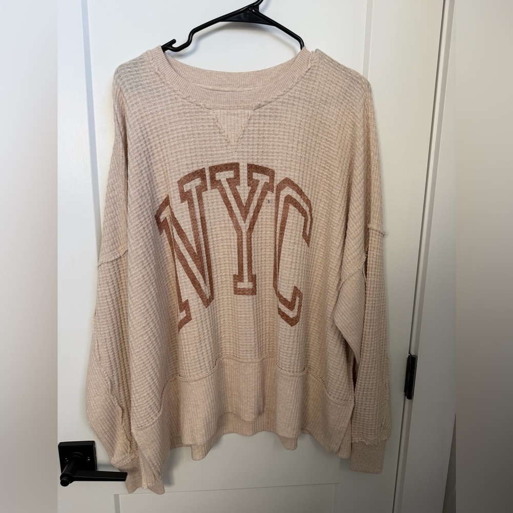 American Eagle - Big Hug Tan Sweater